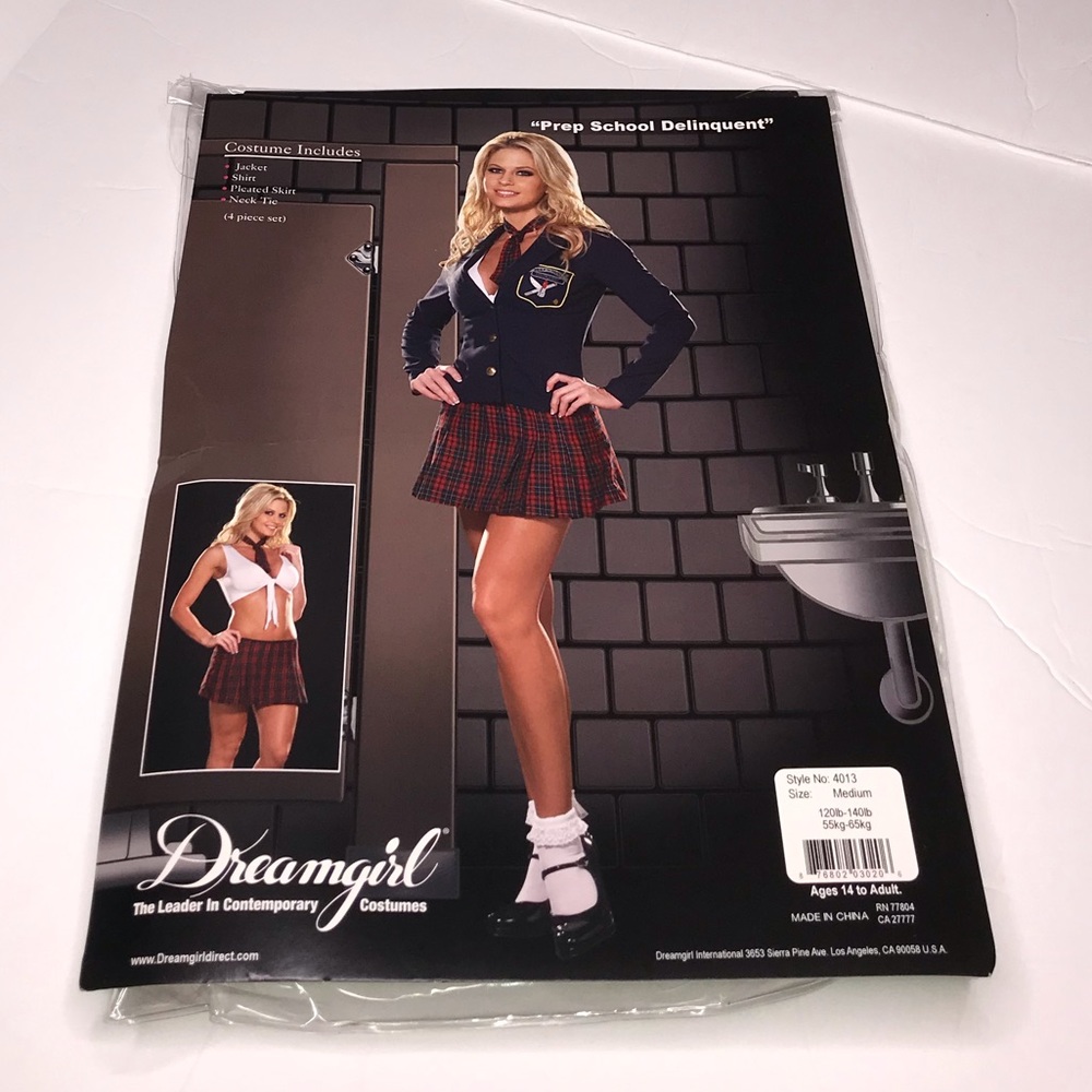 Women’s M. Sexy Catholic Schoolgirl “prep school delinquent” Halloween Costume